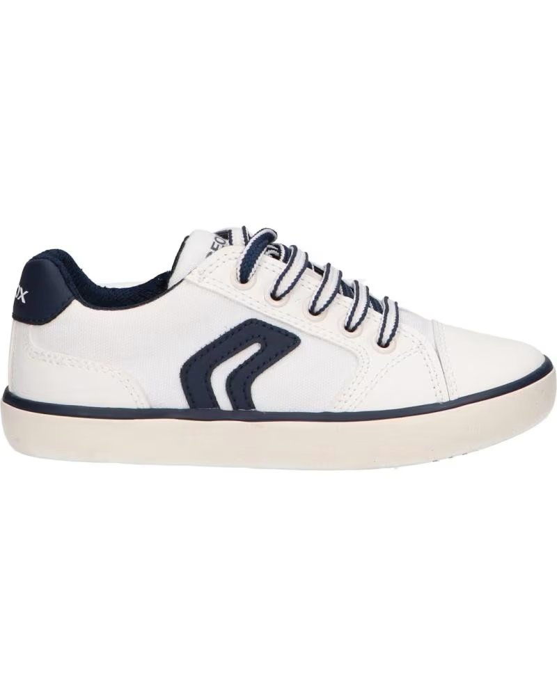 GEOX J155CD J GISLI SNEAKERS WHITE-NAVY C0899