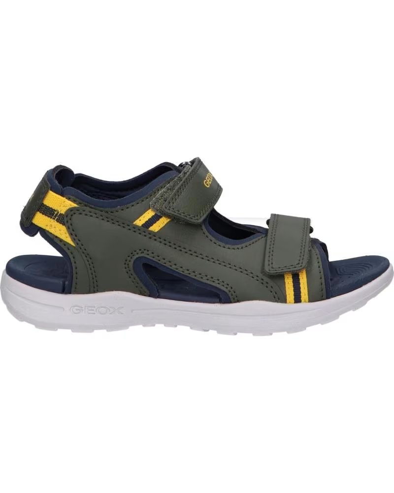GEOX SANDALI J VANIETT J555XC IN VERDE MILITARE E BLU NAVY C0938 MILITARY-NAVY