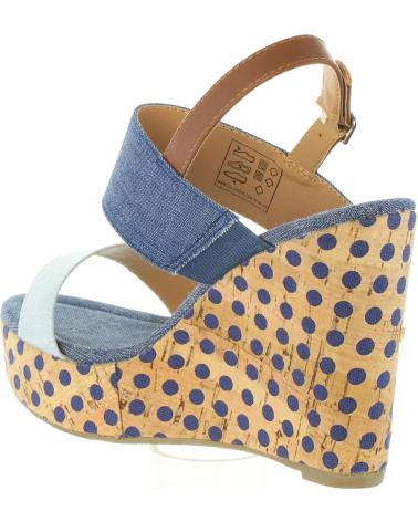 Chaussures compensées pour Femme URBAN 385913-B6600 LIGHT BLUE-BLUE