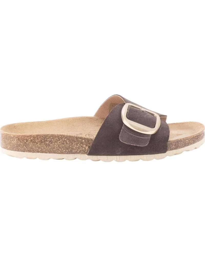KESLEM RAQUEL BROWN SANDALS WITH BUCKLE MARRON