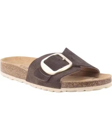 KESLEM RAQUEL BROWN SANDALS WITH BUCKLE MARRON