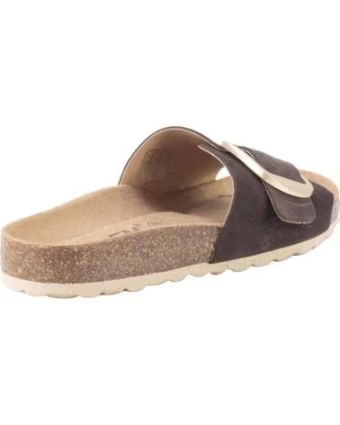 KESLEM RAQUEL BROWN SANDALS WITH BUCKLE MARRON