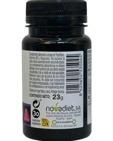 NOVADIET TRIPTOFANO B6 MG 30 CAPSULAS ELEMENTALES DE