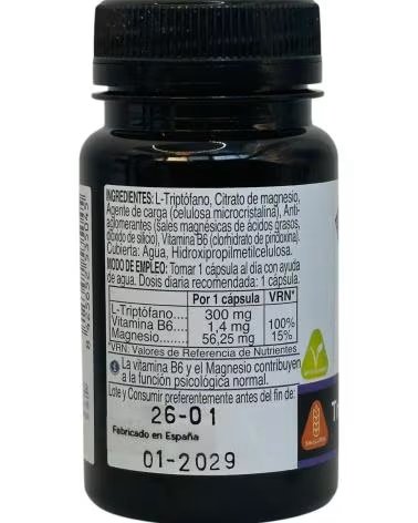 NOVADIET TRIPTOFANO B6 MG 30 CAPSULAS ELEMENTALES DE