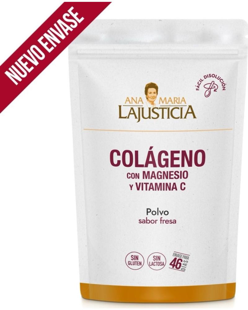 ANA MARIA LAJUSTICIA COLÁGENO CON MAGNESIO Y VITAMINA C POLVO SABOR FRESA 350G