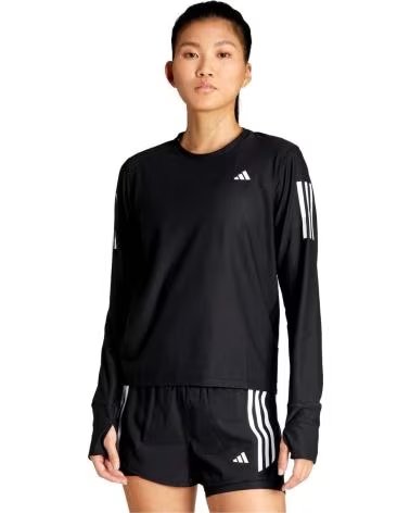 ADIDAS MAGLIA TECNICA A MANICHE LUNGHE DA DONNA NEGRO