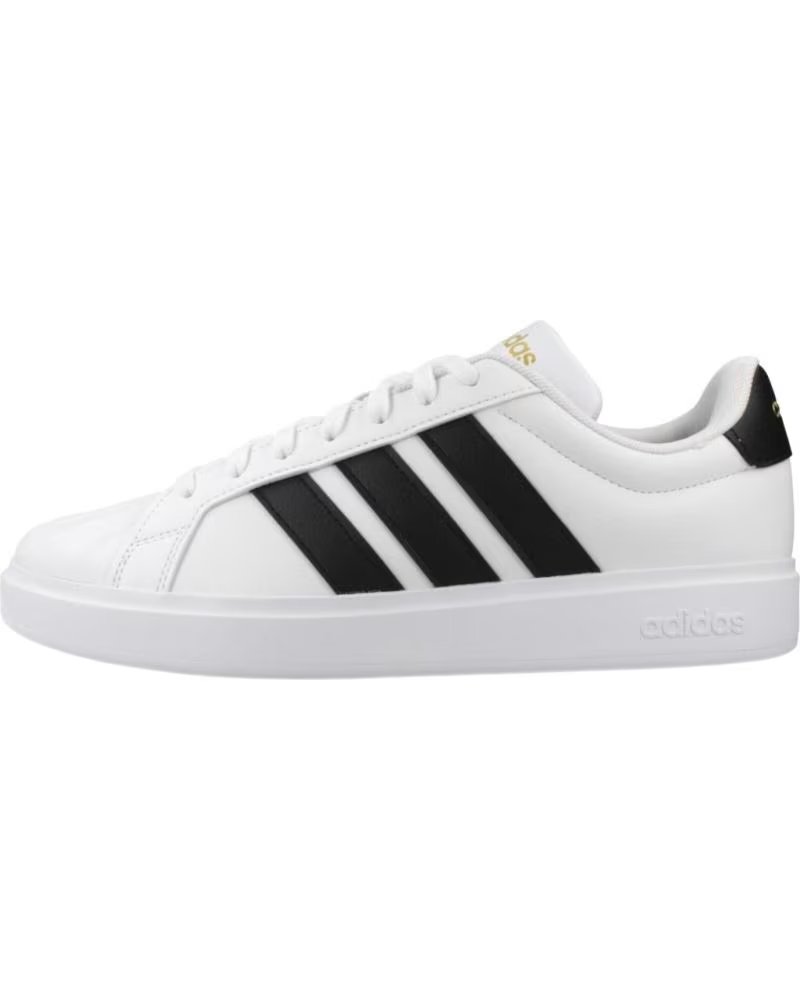TÊNIS ADIDAS STREETTALK PARA HOMEM, MODELO JP8275, BRANCOS COM DETALHES PRETOS E DOURADOS WHITE