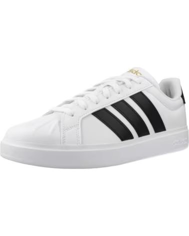 TÊNIS ADIDAS STREETTALK PARA HOMEM, MODELO JP8275, BRANCOS COM DETALHES PRETOS E DOURADOS WHITE