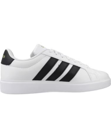 TÊNIS ADIDAS STREETTALK PARA HOMEM, MODELO JP8275, BRANCOS COM DETALHES PRETOS E DOURADOS WHITE