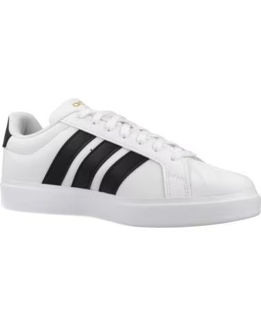 TÊNIS ADIDAS STREETTALK PARA HOMEM, MODELO JP8275, BRANCOS COM DETALHES PRETOS E DOURADOS WHITE