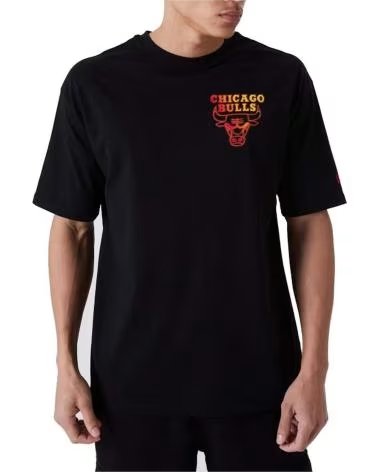NEW ERA T-SHIRT CHICAGO BULLS 60284682 MANCHES COURTES NOIR NEGRO