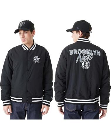 NEW ERA CHAQUETA BROOKLYN NETS ESTILO VARSITY NEGRO
