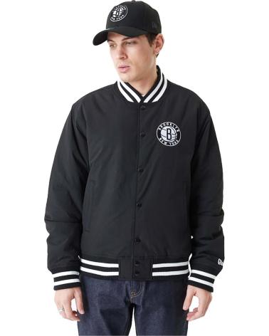 NEW ERA CHAQUETA BROOKLYN NETS ESTILO VARSITY NEGRO
