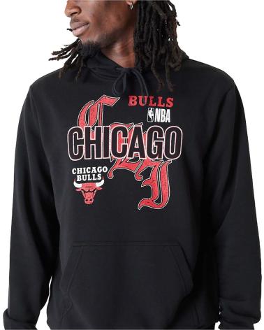 NEW ERA SUDADERA CON CAPUCHA CHICAGO BULLS 60416349 NEGRO