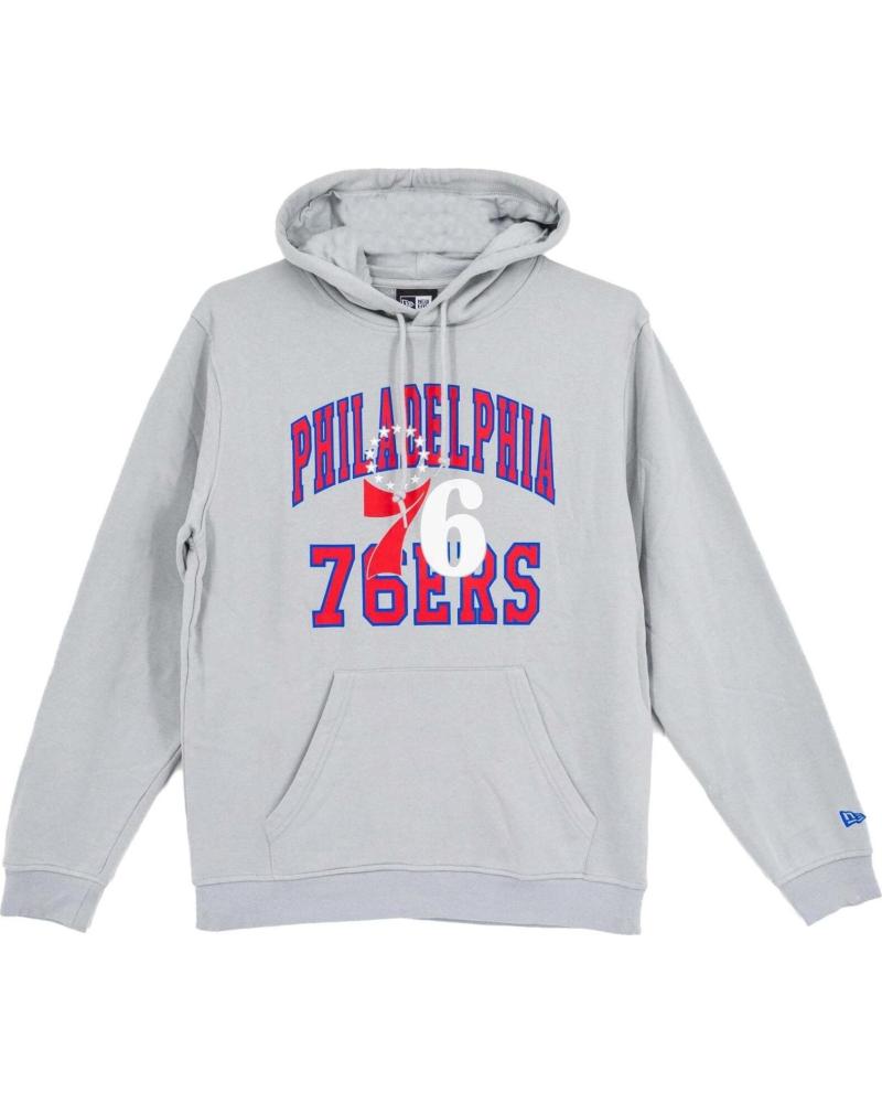 NEW ERA SUDADERA CON CAPUCHA PHILADELPHIA 76ERS GRIS