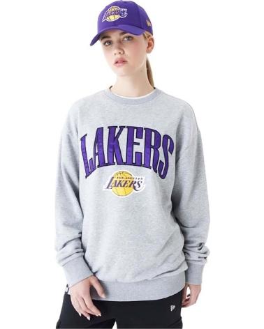 NEW ERA SUDADERA LOS ANGELES LAKERS GRIS UNISEX