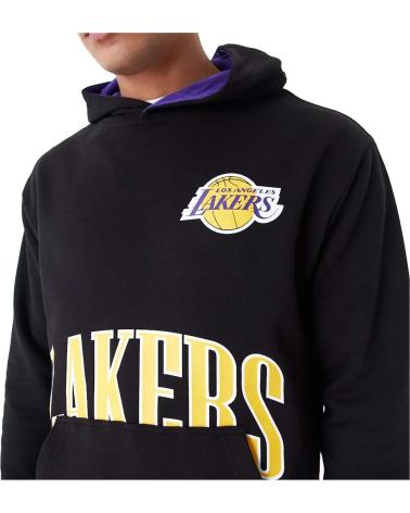 NEW ERA SUDADERA CON CAPUCHA LAKERS 60435441 NEGRO