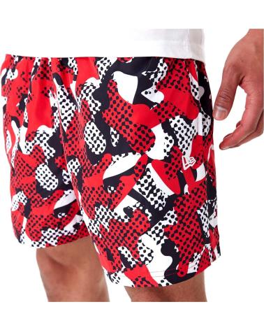 NEW ERA PANTALÓN CORTO 60435493 ESTAMPADO ROJO