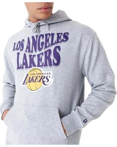 NEW ERA SUDADERA LOS ANGELES LAKERS CON CAPUCHA GRIS