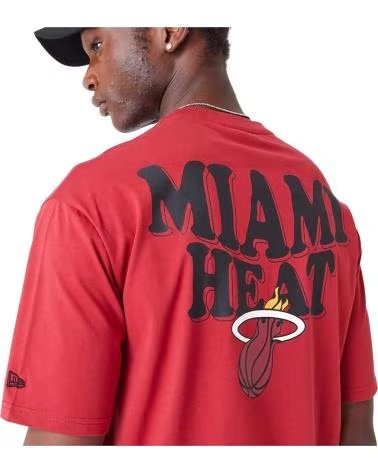 NEW ERA CAMISETA MIAMI HEAT BASQUETE VERMELHO ROJO