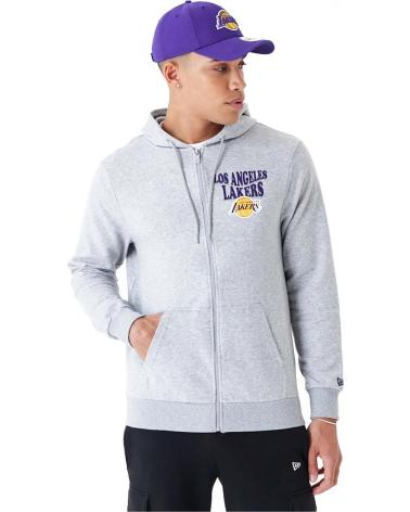 NEW ERA SUDADERA CON CAPUCHA LOS ANGELES LAKERS GRIS