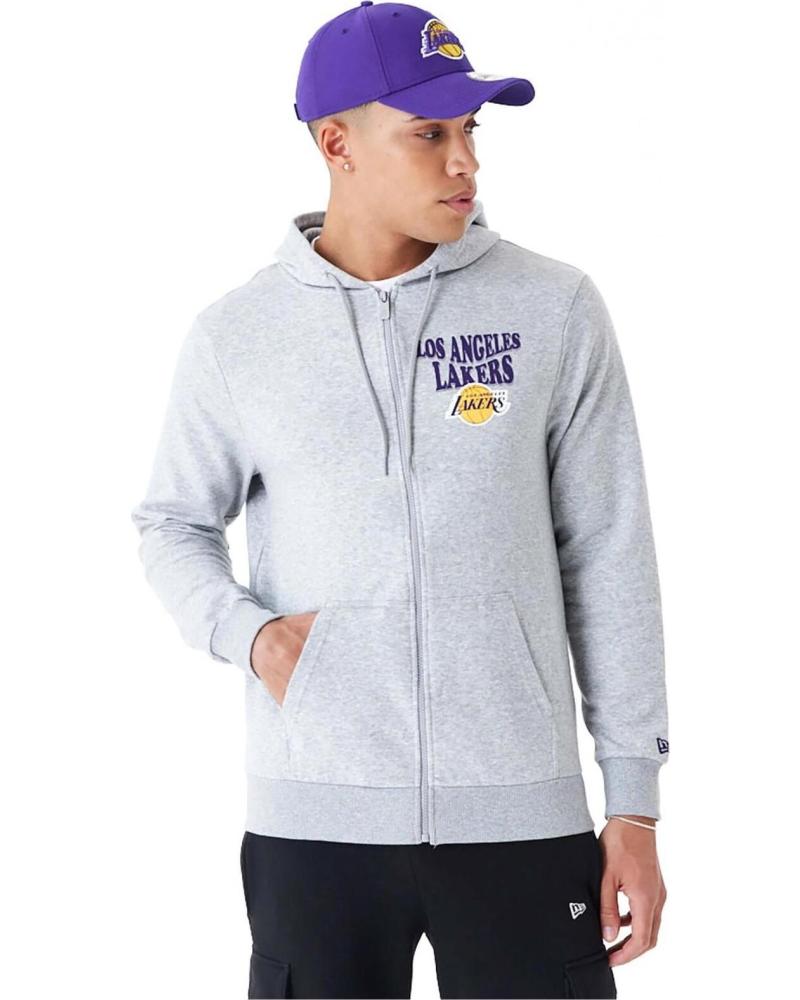 NEW ERA SUDADERA CON CAPUCHA LOS ANGELES LAKERS GRIS