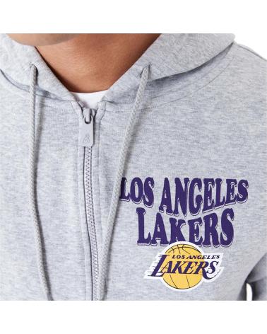 NEW ERA SUDADERA CON CAPUCHA LOS ANGELES LAKERS GRIS