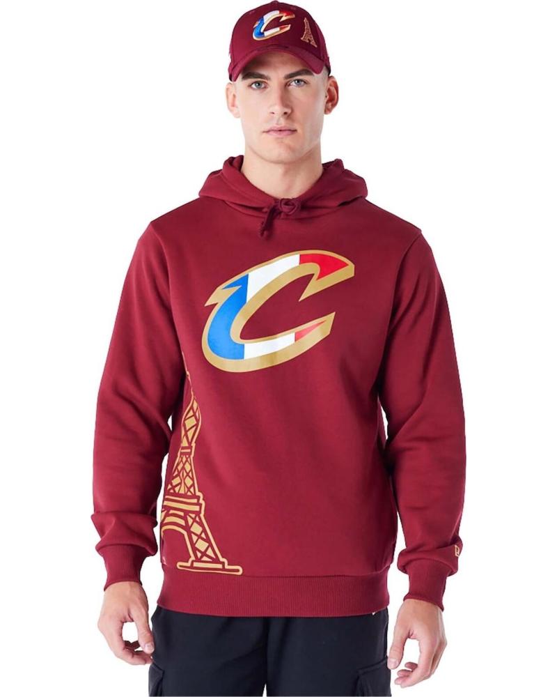 NEW ERA SUDADERA CON CAPUCHA CLEVELAND CAVALIERS ROJO