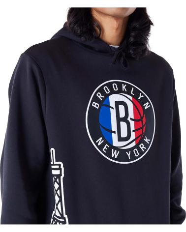 NEW ERA SUDADERA CON CAPUCHA BROOKLYN NETS NEGRO
