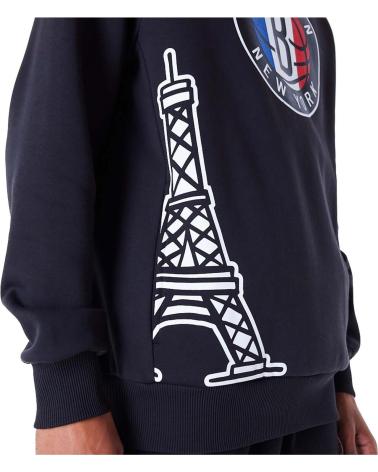 NEW ERA SUDADERA CON CAPUCHA BROOKLYN NETS NEGRO