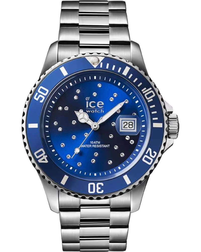 ICE IC016773 UHR MIT BLAUEM ZIFFERBLATT UND SILBERNEM ARMBAND PLATEADO