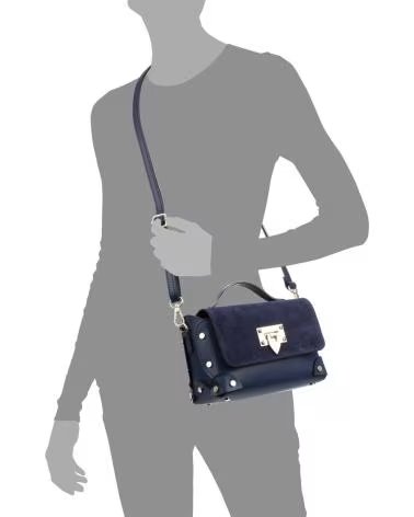 FIRENZE ARTEGIANI BARRALI BOLSO BANDOLERA AZUL MARINO OSCURO