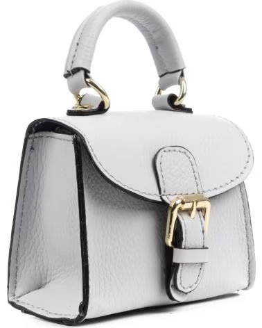FIRENZE ARTEGIANI ANNICCO MINI BOLSO DE MANO Y BANDOLERA GRIS CLARO