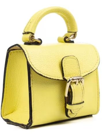 FIRENZE ARTEGIANI ANNICCO MINI BOLSO DE MANO Y BANDOLERA AMARILLO CLARO