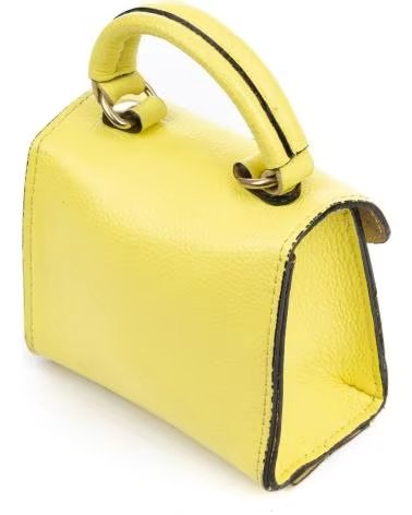 FIRENZE ARTEGIANI ANNICCO MINI BOLSO DE MANO Y BANDOLERA AMARILLO CLARO