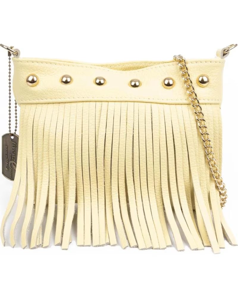 FIRENZE ARTEGIANI BEDULITA BOLSO BANDOLERA AMARILLO CLARO