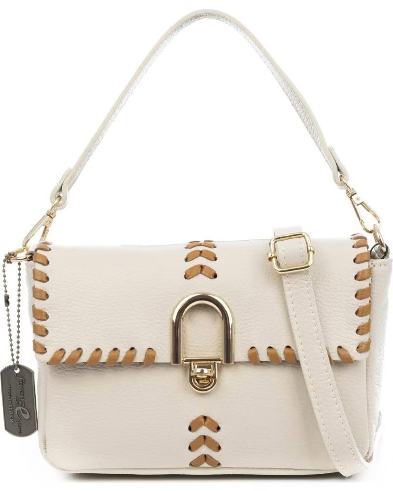 FIRENZE ARTEGIANI BOLSO DE MANO BEIGE