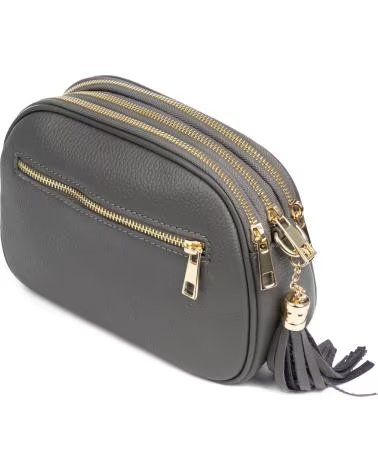 FIRENZE ARTEGIANI ALIMINUSA BOLSO BANDOLERA GRIS OSCURO