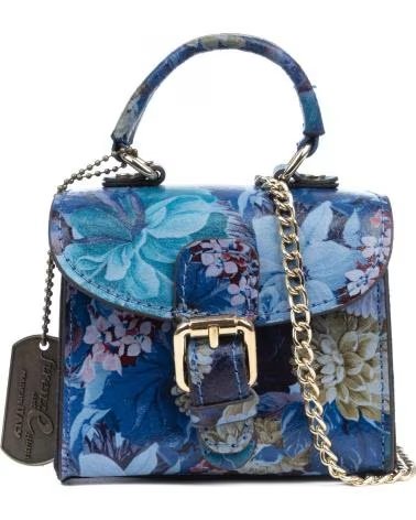 FIRENZE ARTEGIANI ANNICCO MINI BOLSO DE MANO Y BANDOLERA AZUL