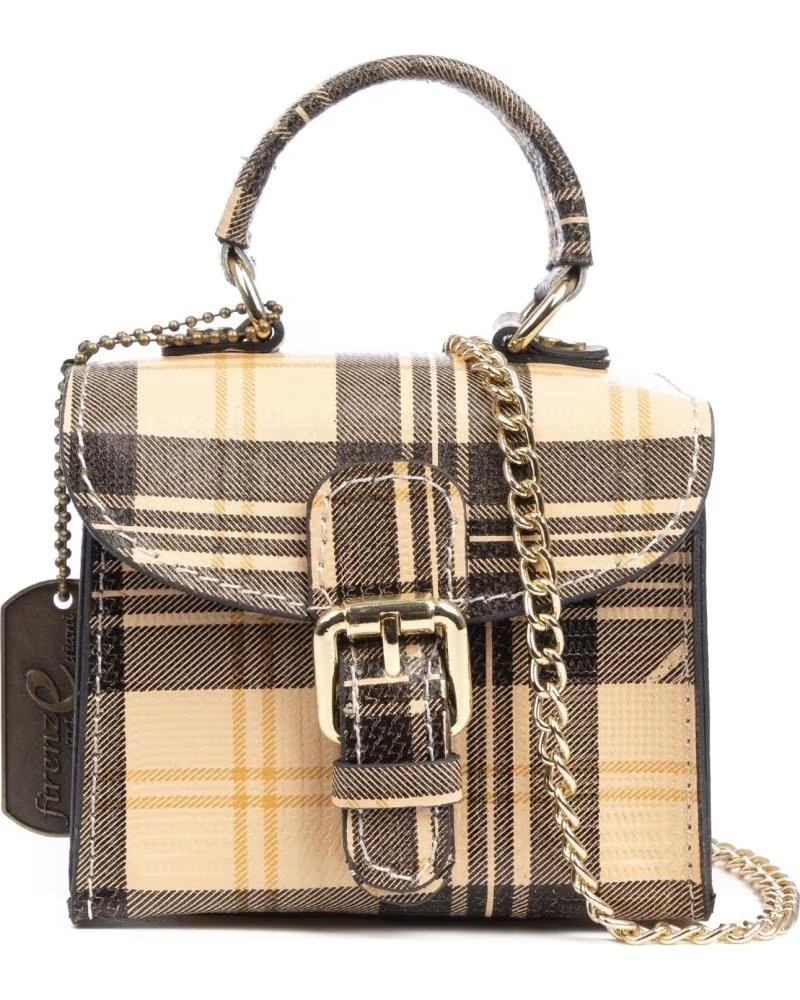 FIRENZE ARTEGIANI ANNICCO MINI BOLSO DE MANO Y BANDOLERA CAMEL