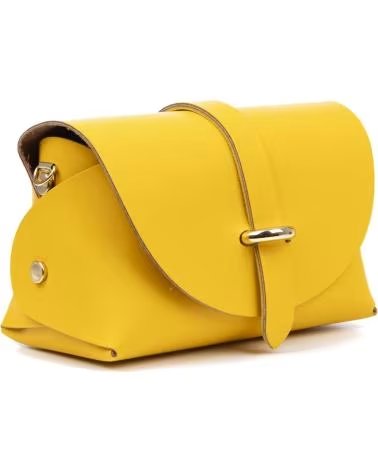 FIRENZE ARTEGIANI AURORA UMHÄNGETASCHE AUS ECHTEM RUGA-LEDER MADE IN ITALY AMARILLO