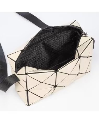 iria quintana Aso bolso bandolera de diseno geometrico BLANCO ROTO