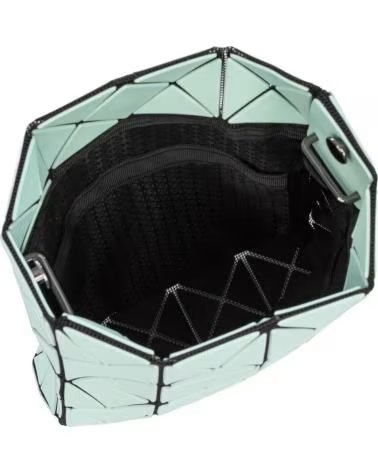 iria quintana Aterno bolso bandolera y de mano de diseno geometrico VERDE MENTA