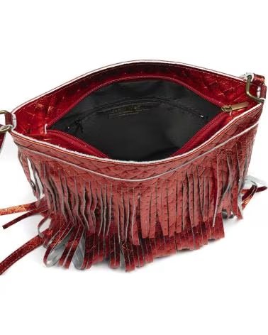 firenze artegiani Avise bolso bandolera con flecos ROJO