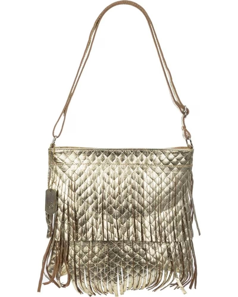 firenze artegiani Avise bolso bandolera con flecos CHAMPAGNE