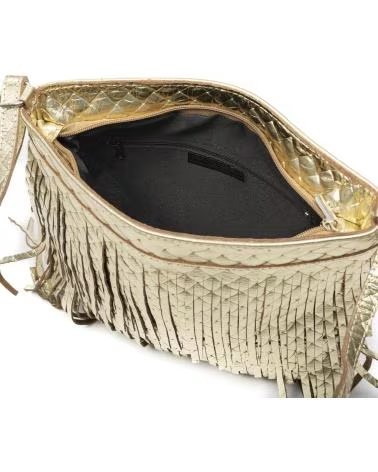 firenze artegiani Avise bolso bandolera con flecos CHAMPAGNE