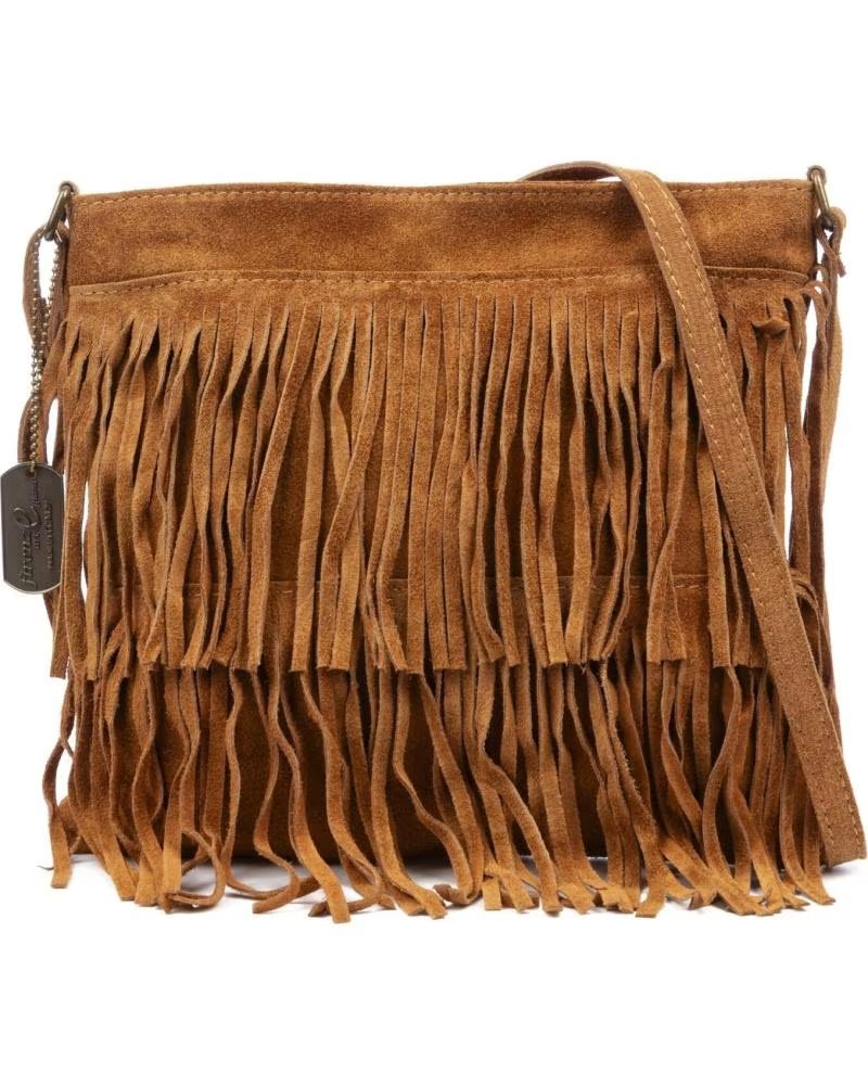 firenze artegiani Avise bolso bandolera con flecos CUERO
