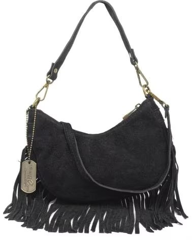 FIRENZE ARTEGIANI AUSONIA BOLSO BANDOLERA DE PIEL NEGRO