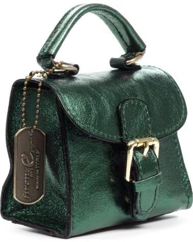FIRENZE ARTEGIANI ANNICCO MINI BOLSO DE MANO Y BANDOLERA VERDE OSCURO