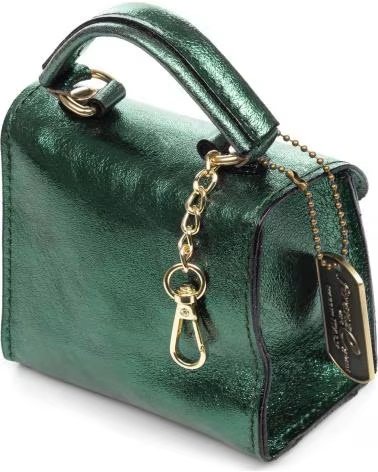 FIRENZE ARTEGIANI ANNICCO MINI BOLSO DE MANO Y BANDOLERA VERDE OSCURO